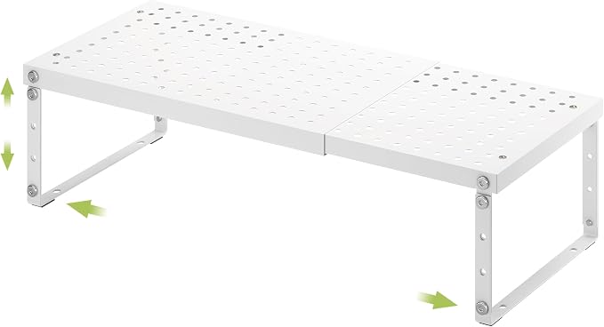 RUILALIFE Expandable Cabinet Organizer Shelf With Adjustable Height, Stackable Kitchen Countertop Organizer Rack, Adjustable Shelf Riser For Kitchen Counter, Pantry, Cupboard, Desk, Tabletop by RUILALIFE