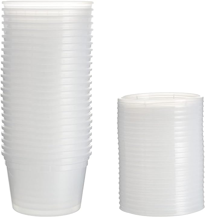 [48Set - 16oz.] Plastic Deli Food Storage Containers With Plastic Lids, Disposable togo containers for soup, Meal Prep, Slime | BPA Free | Stackable | Leakproof | Microwave | Dishwasher | Freezer Safe - Image 3
