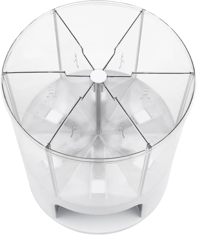 360° Rotating Grain Dispenser With 6 Grids, 24lbs Large Capacity Grain Dispenser Rotating Kitchen Storage Containers With Sealed Lid For Peanut Barley Millet And Cereal(White) - Image 8