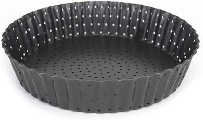 Quiche Lorraine Deep Dish Pie Pan - 9.44 inch Tart Pans with Removable Bottoms - Apple Pie Pan - 9.44 inch Tarte Tatin Pan - Deep Dish Pie Crust - Quiche Baking Dish by Space+Home