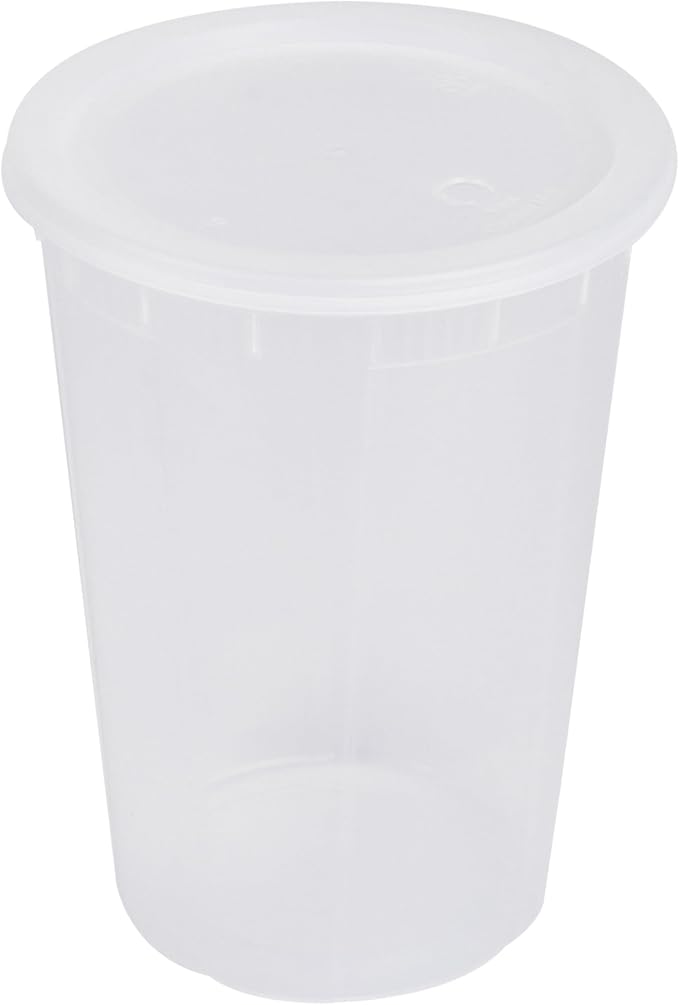 Restaurantware Plastic Food Container 100 Pack of 48 oz Clear Microwave-Safe Storage Container With Lid Leakproof Round Shape Disposable Freezer-Safe - Image 13