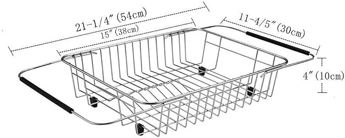 SANNO Dish Drying Rack with Stainless Steel Utensil Holder Large Dish Rack Drainer Lid Organizer Plate Drying Rack, Lid Holder Kitchen Pot Lid Rack Holder - Image 6