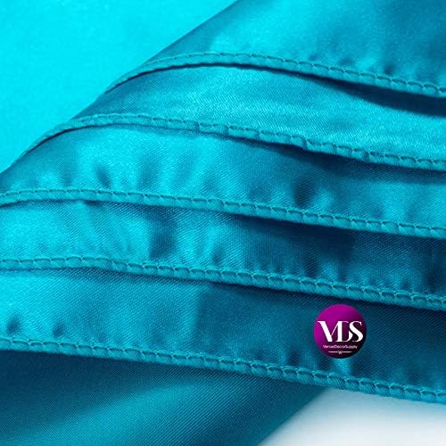 VDS - 100 Pieces | Satin Napkins 12 x 12 Inch Square | Kitchen & Dinner Table Napkins Cloths Handkerchief for Restaurant Bistro Wedding Christmas Birthday Party Dinner Decoration (Teal) - Image 3