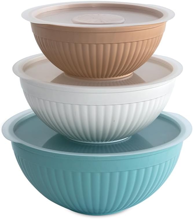 Nordic Ware Prep and Serve Mixing Bowls Set, 6-Piece, Earth-Tones - Image 2