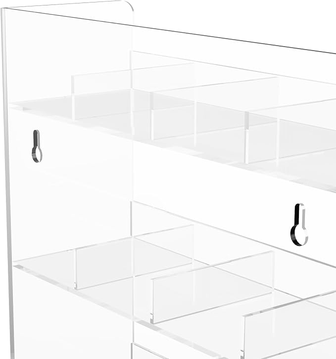 Acrylic Tea Bag Organizer, 3 Layers Tea Bag Holder for Tea Packets, Wall Mount Display Tea Caddy for Countertop or Cabinet, 12 Slots, Clear Acrylic - Image 5