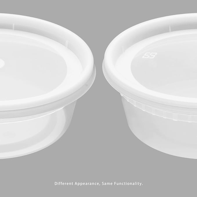Karat [8oz - 240 ct] Clear PP Injection Molded Round Deli Containers with Lids (FP-IMDC8-PP) - Image 5