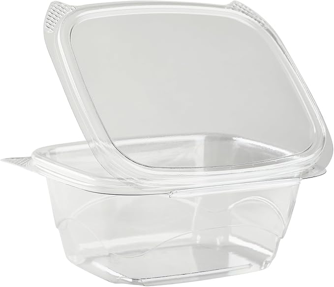 Karat PET Hinged Deli Containers with Lids - Perfect for Pasta Salads, Fruit, Deli Sides, and Home Meal Prep - Clear Plastic Food Containers, Take Out Containers (16oz) - Image 6