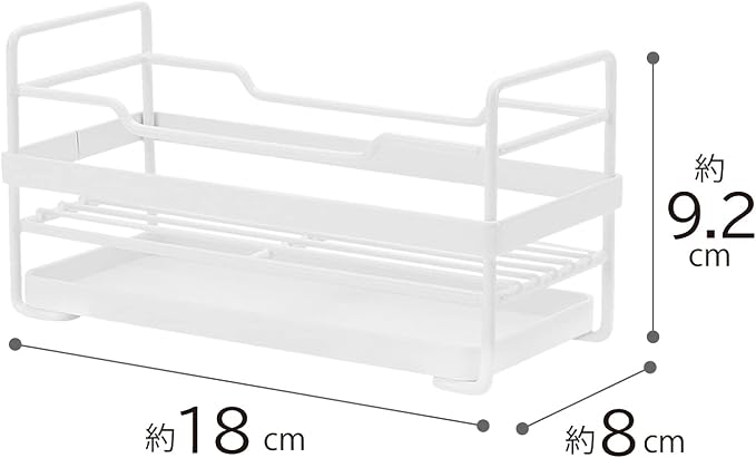 アストロ Astro 711-51 Sponge Rack, Approx. W 7.1 x D 3.1 x H 3.6 inches (18 x 8 x 9.2 cm), Sponge Rest, Sponge Holder, Detergent Rack, White - Image 3