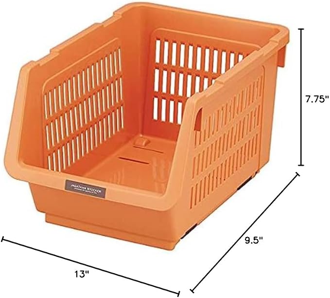 JapanBargain 4670, Japanese Stackable Storage Bin Kitchen Pantry Organizers Food Basket for Fruit Potato Condiments and Spices, Made in Japan - Image 9