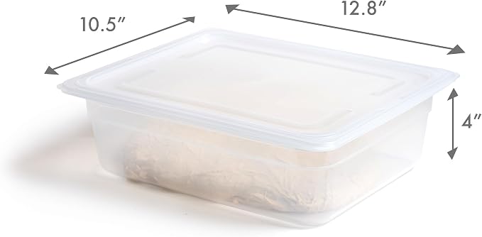 Brod & Taylor Proofing Container (2 Pack) With 6L Capacity, Fits Up to 3000 Grams of Dough – Dough Rising Box for Bread, Sourdough & Pizza (Dishwasher Safe, BPA-Free) - Image 6