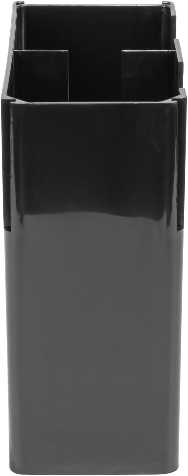 Restaurantware Restpresso Coffee Bar Organizer, 1 Count Durable 2 Compartments, Compact Size, Black Plastic Tabletop Coffee Supplies Organizer For Homes, Office Spaces, Breakrooms, and Lounges - Image 11