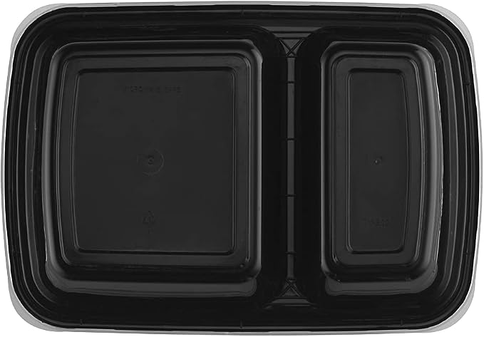 TIYA Food Containers - 32 oz Bulk 150 Pack with Lids - Plastic Compartment To-Go Boxes - Reusable, Microwavable, Dishwasher Safe - Leak-Proof for Meal Prep - BPA-Free - Image 4