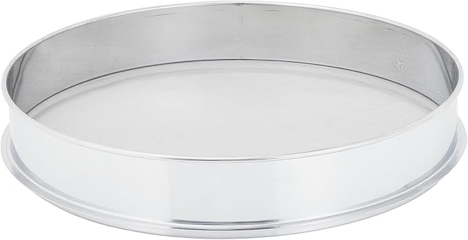 Flour Sieve, 60 Mesh Sifter, 304 Stainless Steel Food-grade Fine Mesh Strainer, Mesh Hole for Mungbean, Rice, Pearl Powder | for Screening Flour, Traditional Chinese Medicine, soy milk, and more by Garvee