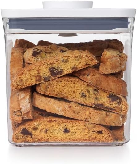 OXO Good Grips POP Container, Airtight Food Storage for Pantry, 2.8 Qt | Ideal for 5 lbs Sugar, Cookies or Crackers, Stackable, Push-Button Lid, Dishwasher Safe, Big Square Short Shape - Image 11