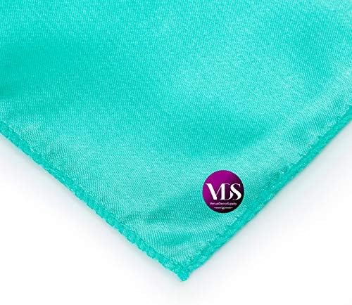 VDS - 100 Pieces | Satin Napkins 12 x 12 Inch Square | Kitchen & Dinner Table Napkins Cloths Handkerchief for Restaurant Bistro Wedding Christmas Birthday Party Dinner Decoration (Mint) - Image 5