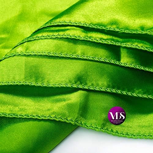 VDS - 75 Pieces | Satin Napkins 12 x 12 Inch Square | Kitchen & Dinner Table Napkins Cloths Handkerchief for Restaurant Bistro Wedding Christmas Birthday Party Dinner Decoration (Parrot Green) - Image 3