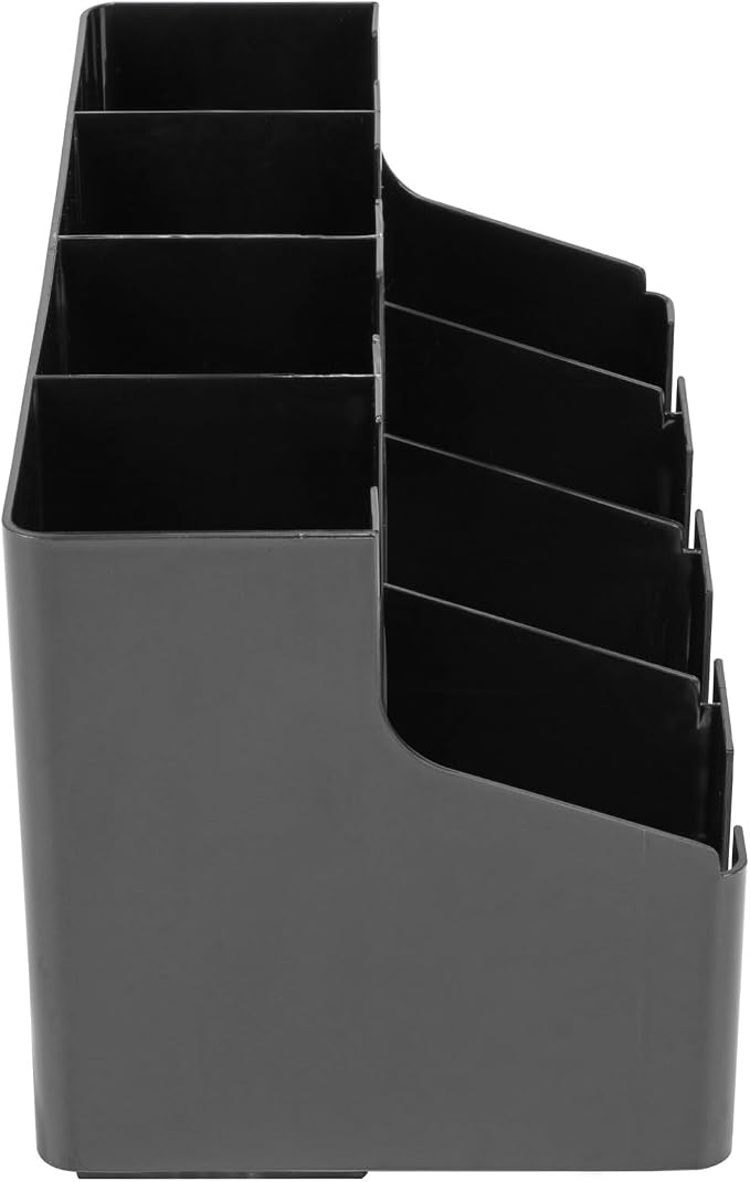 Restaurantware Restpresso Coffee Bar Organizer, 1 Count Durable 8 Compartments, Compact Size, Black Plastic Tabletop Coffee Supplies Organizer For Homes, Office Spaces, Breakrooms, and Lounges - Image 11