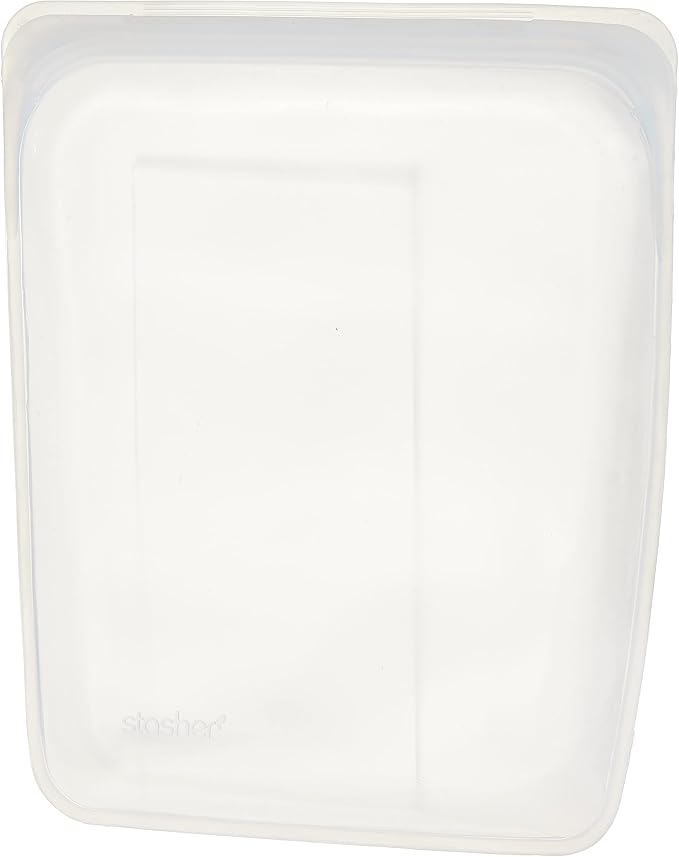 Stasher Reusable Silicone Storage Bags, Food Storage Containers, Microwave and Dishwasher Safe, Leak-free, Pocket 2-Pack + 1/2 Gallon Bag - Image 6