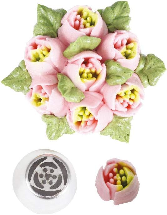 27 Pieces Small Stainless Steel Russian Flower Icing Tips Kit | Cupcake Flower Shaped Frosting Nozzles for Cake Decoration, Stainless Steel Small Russian Piping Tips - Image 5