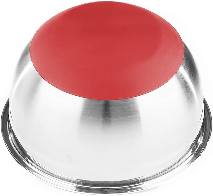 Stainless Steel Mixing Bowls with Lids and Non Slip Bases (Set of 5, Red) - Image 2