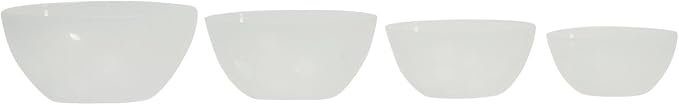 Jaypee Plus Virgin Plastic Mixing Bowl | Lightweight, Strong & Durable Bowls | Ideal for Serving, Storing & Stacking Set of 4 -(2800+2000+1200+800) ml (White) - Image 7