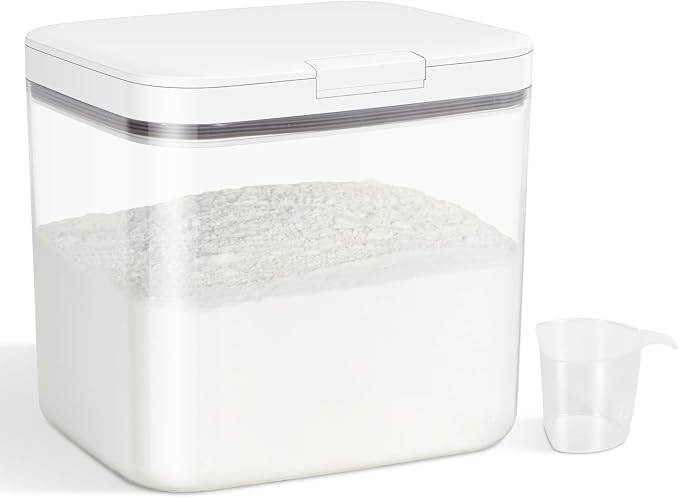 4.75 Qt Rice Flour Container Dog Food Storage Holder with Flip-up Lid Scoop | Airtight Dry Food Containers Pet Cat Food Bin Laundry Room Organization Household Essentials Kitchen Pantry Organizers by TBMAXS