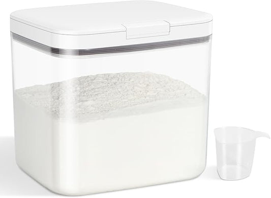 4.75 Qt Rice Flour Container Dog Food Storage Holder with Flip-up Lid Scoop | Airtight Dry Food Containers Pet Cat Food Bin Laundry Room Organization Household Essentials Kitchen Pantry Organizers by TBMAXS