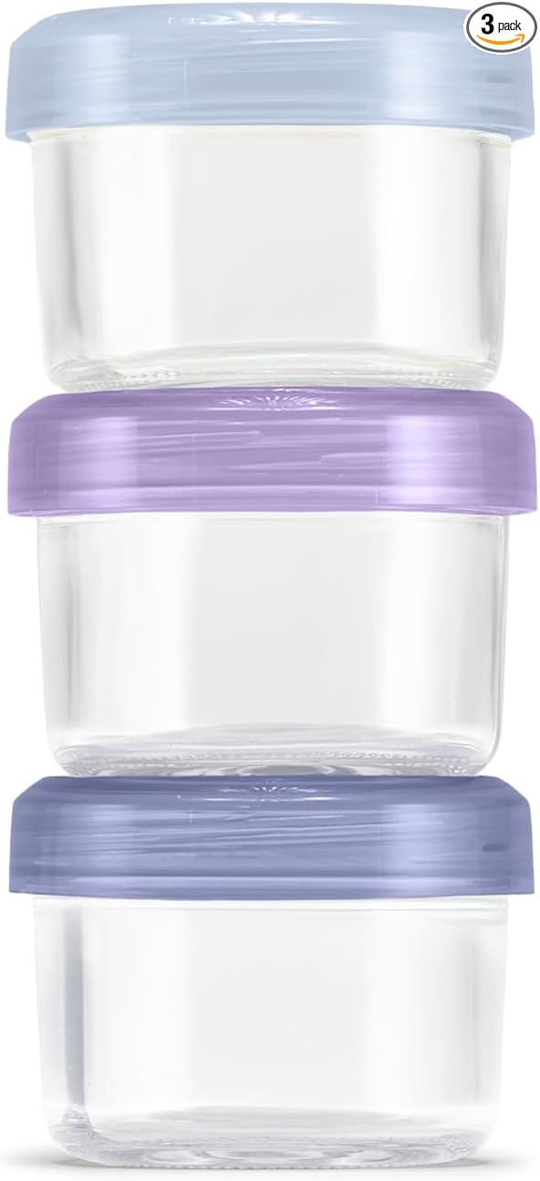Ello Color Lock Glass Meal Prep Sets Leak-Proof Glass Food Storage Containers with Airtight BPA-Free Plastic Lids, Dishwasher, Microwave, and Freezer Safe by Ello