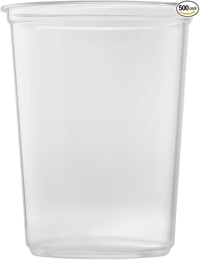 Karat FP-DC32-PPU 32 oz Deli Container, 5.7" Height, 4.61" Width, 3.27" Length (Pack of 500), Clear (Pack of 500) by Karat