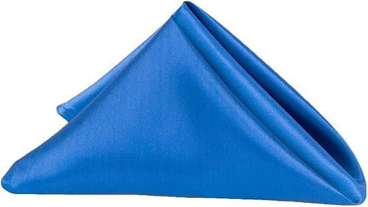 CVL 50 Pk, Satin Napkin 20"x20" Square Edge: Hemmed Material: 100% Polyester - Royal Blue by Unknown