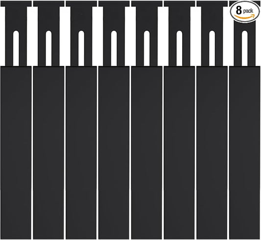 Bamboo Drawer Dividers, Adjustable Drawer Organizers, Fits 17.6–21" Drawers | 2.5" High, 8 Pack Expandable Drawer Separators for Kitchen, Nursery, Dressers & Office Storage, Black by Ryqtop
