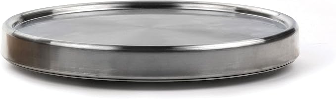RSVP International Endurance Tool Crock Turntable Lazy Susan, Stainless Steel, 8.25" | Organize Spices & Small Bottles | Spins Easy | Handy in Cabinets or on Counters by RSVPInternational