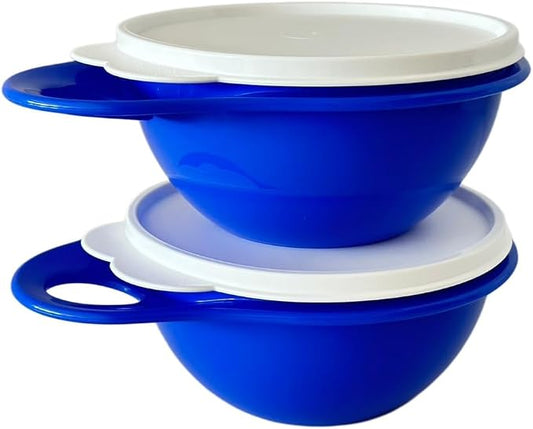 NewTupperware Thatsa Mixing Bowl Airtight Leakproof (Set of 2 Extra Mini Brilliant Blue) by Unknown