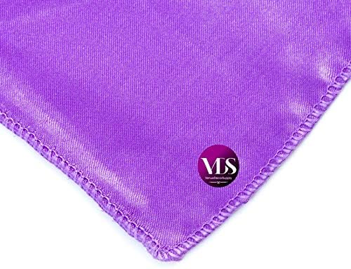 VDS - 200 Pieces | Satin Napkins 12 x 12 Inch Square | Kitchen & Dinner Table Napkins Cloths Handkerchief for Restaurant Bistro Wedding Christmas Birthday Party Dinner Decoration (Lavender) - Image 5
