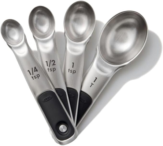 OXO Good Grips 4 Piece Stainless Steel Measuring Spoons with Magnetic Snaps by Unknown