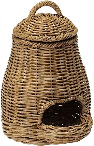 KOUBOO 1020027 Wicker Garlic Fruit and Vegetable Storage Basket, Small, 7.5" x 7.5" x 10.5" , brown by KOUBOO