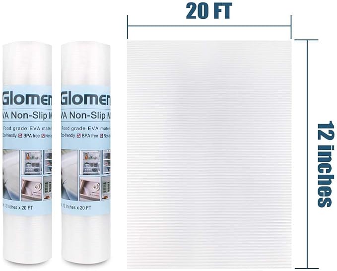 Refrigerator Liners, Shelf Liners for Kitchen Cabinet, Washable Oil-Proof for Drawer, Cabinet, Shelves, Refrigerator, Storage, 12 Inches x 20 FT, Non-Slip Cabinet Liner (12 Inches x 20 FT x 2 Rolls)… - Image 7