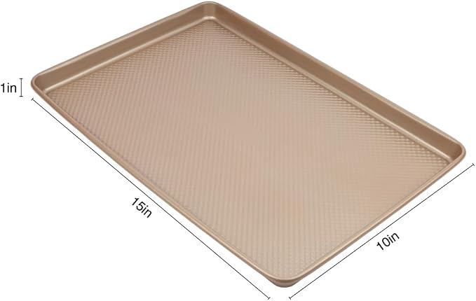 David Burke 15x10 Cookie Sheet – Carbon Steel, PFTE & PFOA Free, Oven Safe, Non-Toxic, Perfect for Baking and Roasting – Bronze - Image 6