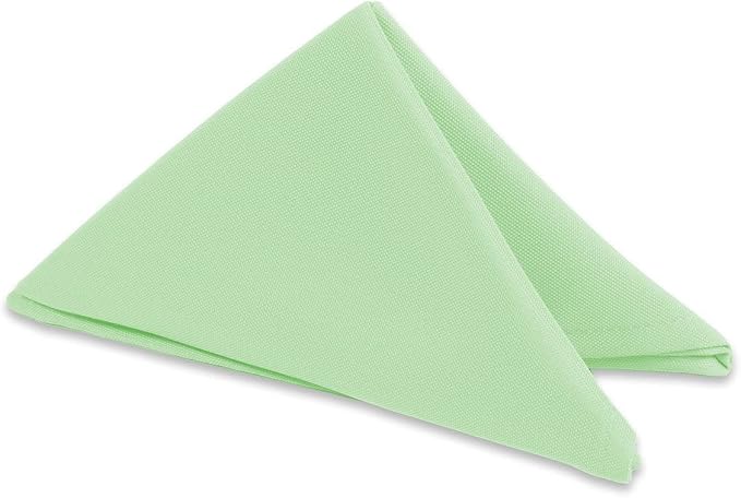 10 pcs Mint Green 17"x17" Polyester Cloth Napkins | Premium, soft, & durable square linen napkins, perfect for weddings, dining, restaurants, & parties. Washable. by LeadingLinens
