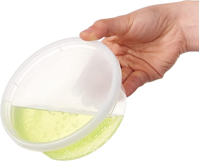 [48Set-8oz] Plastic Deli Food Storage Containers With Lids Disposable Clear Small Togo Jars Bowls For Soup, Meal Prep, Slime | BPA Free | Stackable | Leakproof | Microwave | Dishwasher | Freezer Safe - Image 5