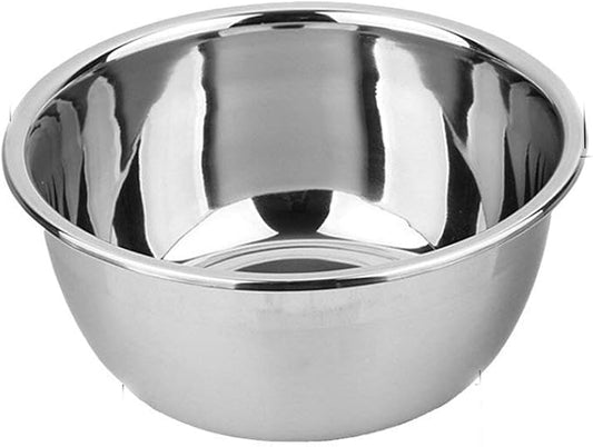 meleg otthon Stainless Steel Bowl,6.5ＱT Salad Bowl,Metal Bowls,Stainless Steel Basin,Heavy Duty Deeper Edge Mirror Finish Dishwasher Safe Bowl (XL)… by meleg+otthon