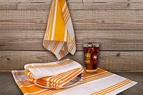 Urban Villa Kitchen Towels Cotton Dish Towels 20”x30” (Set of 6) Yellow Wht - Image 5