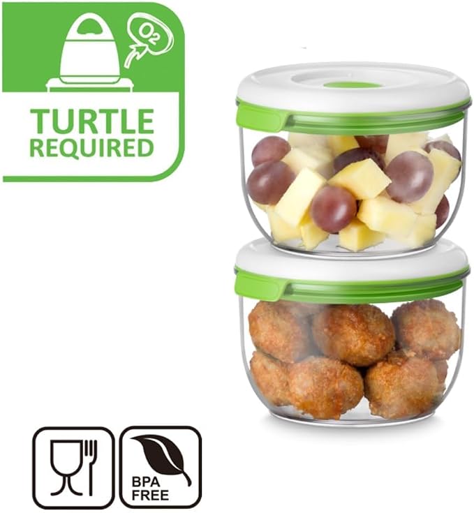 FOSA Vacuum Seal Food Storage System Reusable Medium Containers, 2 pack, 28oz size (Vacuum Pump not Included) - Image 4