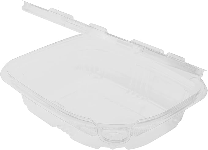 Karat 8oz PET Tamper Resistant Hinged Deli Container [200 ct] - Plastic Clamshell Food Containers, Easy Open Pull-Tab for Restaurants & Takeout - Image 7