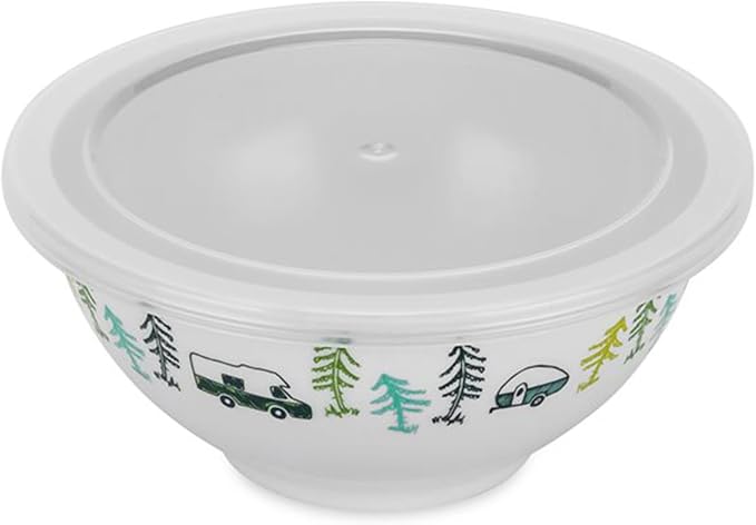 Camco Life is Better at The Campsite Nesting Bowl Set, Includes (4) Durable Melamine Bowls with (4) Plastic Lids Suitable for On-The-Go Lifestyles - Image 7