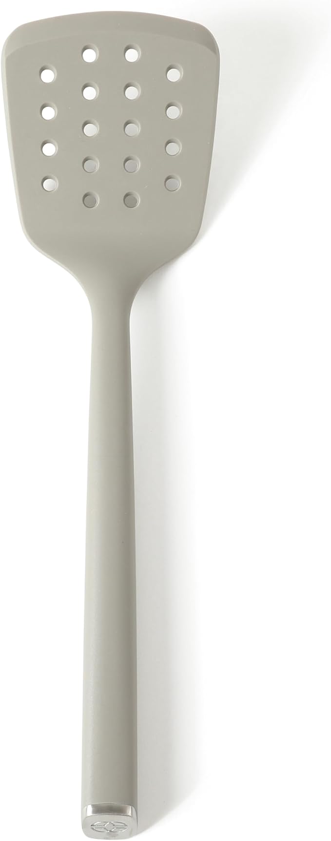 Calphalon Edge 6-Piece Stainless Steel and Silicone Kitchen Tool Set, Kitchen Utensil Set, Scraper, Skimmer, Spoon, Ladle, Turner, Pasta Server, Heat Resistant Nonstick Safe Cooking Utensils (Taupe) - Image 6