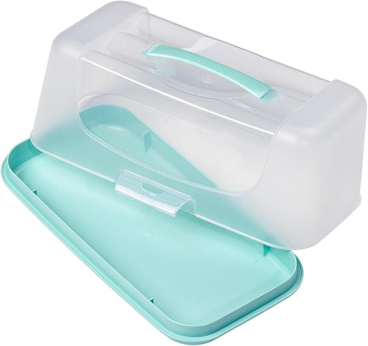 Tala Rectangular Cake Carrier and Storage Container, Ideal for Cakes, Loafs and Cupcakes, Airtight with Strong and Stable Base and Secure Locking Clips and Carrier Handle, BPA Free by Tala