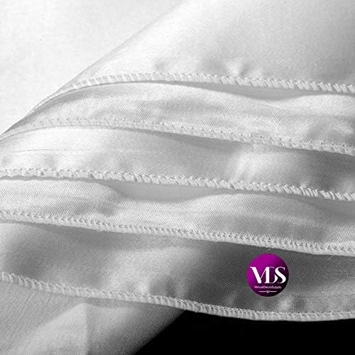 VDS - 50 Pieces | Satin Napkins 12 x 12 Inch Square | Kitchen & Dinner Table Napkins Cloths Handkerchief for Restaurant Bistro Wedding Christmas Birthday Party Dinner Decoration (White) - Image 3