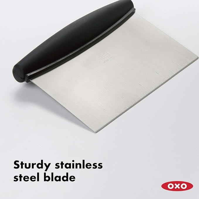 OXO Good Grips 8-Inch Double Rod Strainer + OXO Good Grips Stainless Steel Scraper & Chopper - Image 6