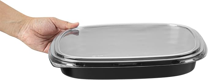 Restaurantware Plastic Sushi Trays 100 Pack of 12.6 x 12.6 x 1.77 Inch With Clear Lids Leak-Resistant Sushi Take Out Boxes Stackable Containers For Grab-And-Go - Image 8